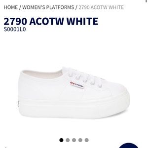 White Superga Platform Sneakers (sz 38)